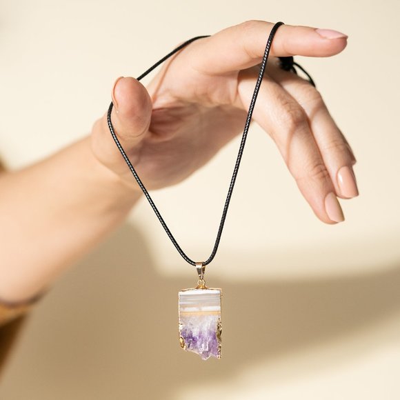 AYANA Amethyst Geode Necklace - A Beautiful and Meaningful Gift for Women - Picture 6 of 10